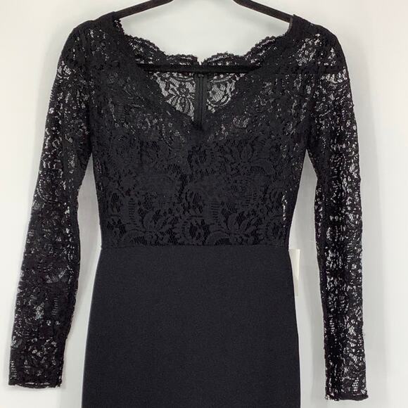 NEW! Dessy Collection Size 2 Marquis Lace Crepe Trumpet Dress $278 msrp I24-3 - Picture 7 of 9